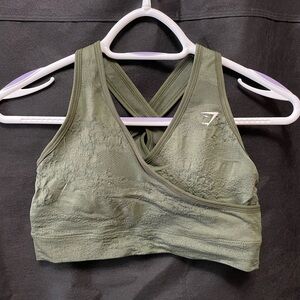 Seamless Gymshark Olive Sports Bra
